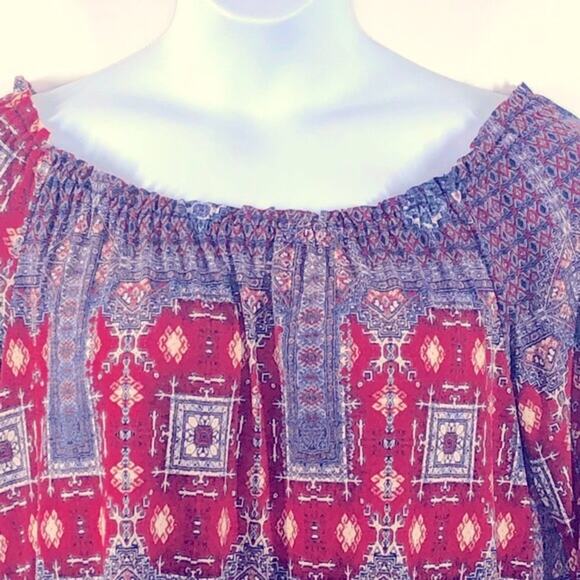 BCBGeneration Chili Pepper Off Shoulder Shift Dress Large - Picture 9 of 16